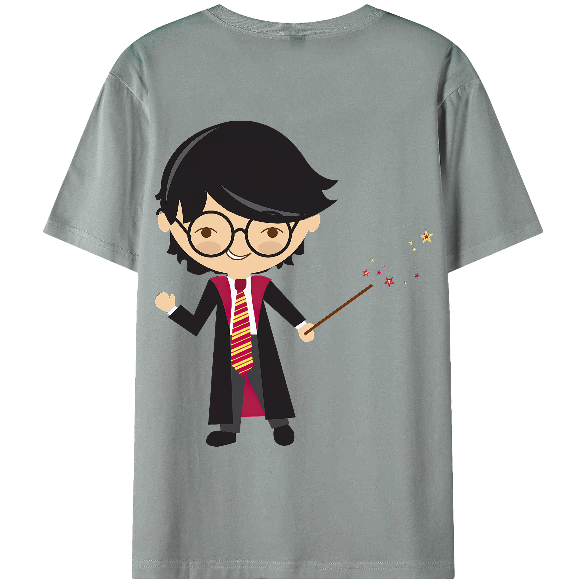 （画像用） Harry Potter ハリー・ポッターシリーズ 綿100％ メンズ半袖Tシャツ（バックプリント） 通気性